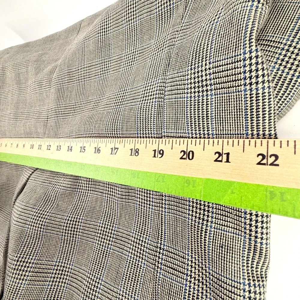 Lauren Ralph Lauren Mens 42L Silk Wool Linen Sport Coat Blazer Brown Glen Plaid